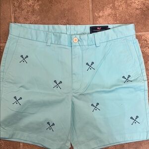 Vineyard Vines Blue Flat Front Shorts with Classic Style